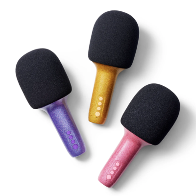 Microfone sem fio Glitter Dourado| Lalarma