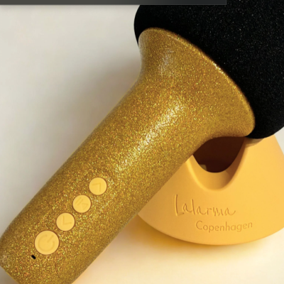 Microfone sem fio Glitter Dourado| Lalarma