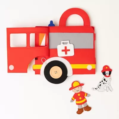 Bombeiros de Viagem | Livro Sensorial | Quiet Book