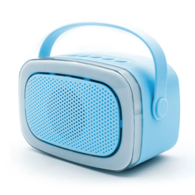 2 Microfones e Coluna Azul com LED | Lalarma