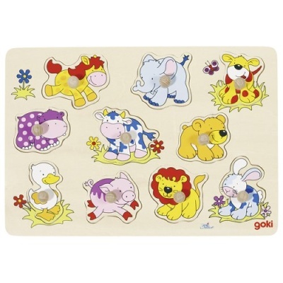 Puzzle de Pegas Animais Bebés | Goki