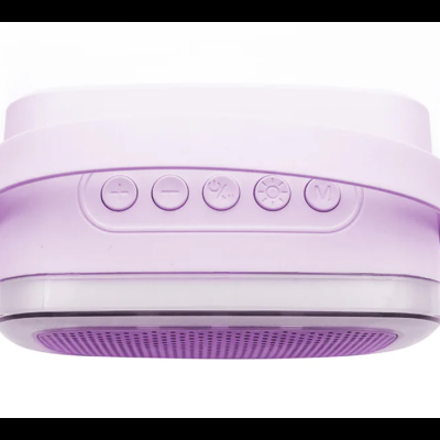 2 Microfones e Coluna Lilás com LED | Lalarma