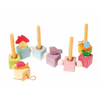 Cubos Candelabros de Aniversário Colorido | Grimm's