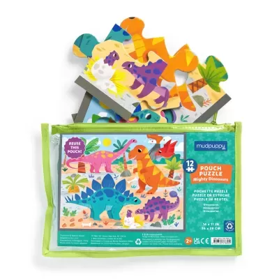Mighty Dinosaurs | 12 Piece Pouch Puzzle