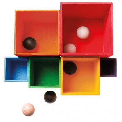 6 Bolas de Madeira Preto e Branco | Grimm's