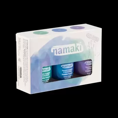 Set de 3 Vernizes + Lima | Verde, Azul e Violeta