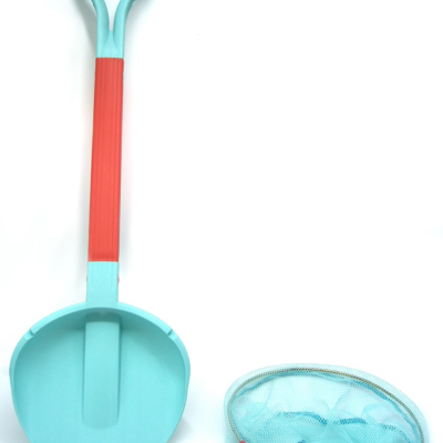 Kit praia | pá grande e rede de pesca | CompacToys