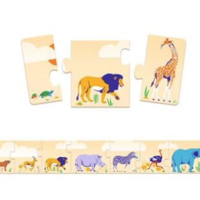 Puzzle Animais Grandes e Pequenos | Djeco