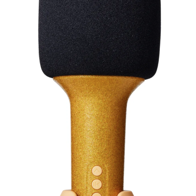 Microfone sem fio Glitter Dourado| Lalarma