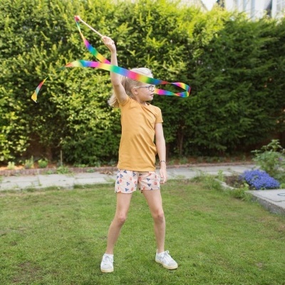 Varinha Fita Dançante Arco-Íris