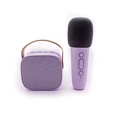 Microfone e Coluna Lilás | Lalarma