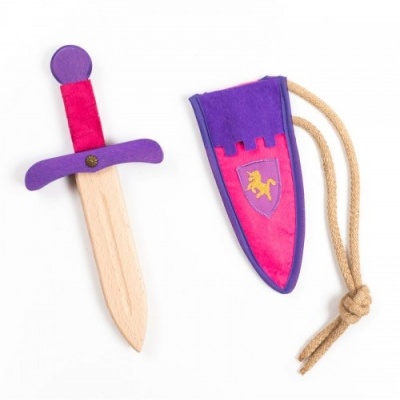 Espada Rosa Pequena & Bolsa Baeta