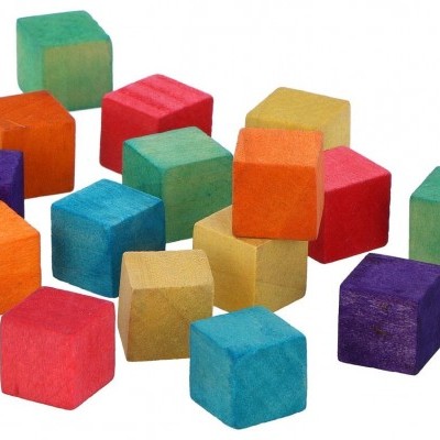 Cubinhos de Madeira Coloridos