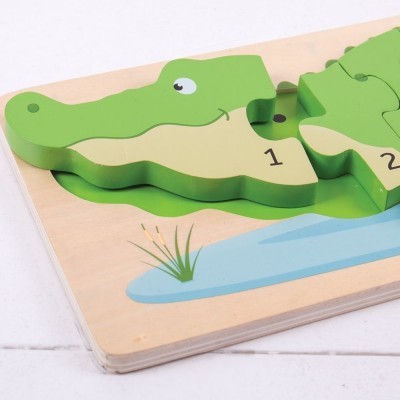 Crocodilo Puzzle de Números | BigJigs