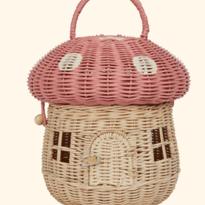 Cesto Cogumelo Rosa