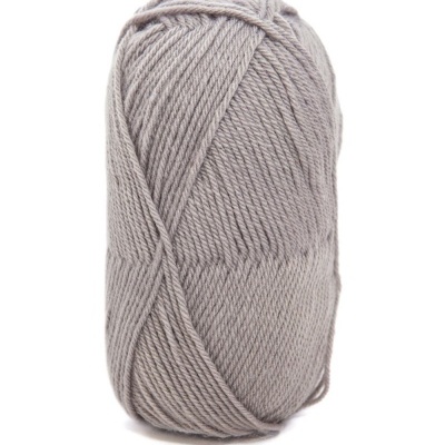 Novelo de lã cinzento claro com texto Cor 313