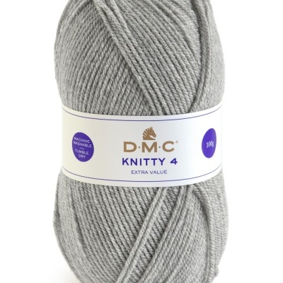 Novelo de lã cinzenta D.M.C KNITTY 4