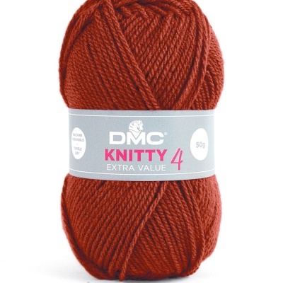 Novelo de lã DMC KNITTY 4 castanho avermelhado cor 700
