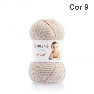 Novelo de lã bege claro Rosários 4 Be Cool Cor 9