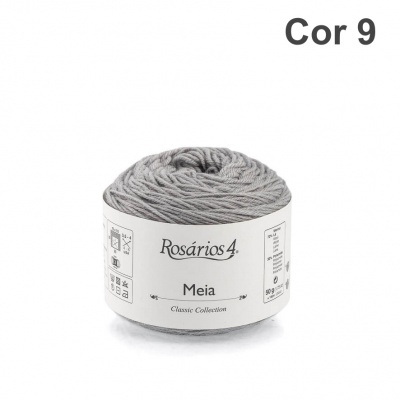 Novelo de lã cinzenta Rosários4 Classic Collection Cor 9