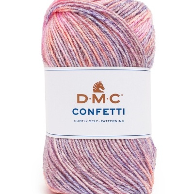 Novelo de fio DMC Confetti cor 552 em tons pastel