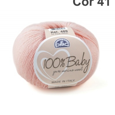 Novelo de lã cor-de-rosa claro DMC 100% Baby pure merino wool