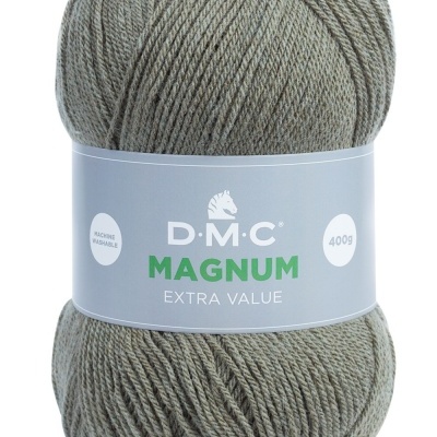 Novelo de lã cinza DMC Magnum Extra Value 400g Cor 934