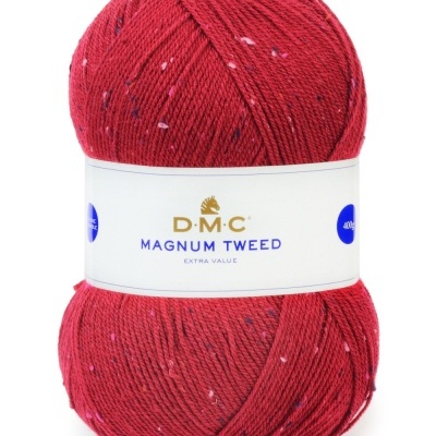 Novelo de lã vermelho Magnum Tweed DMC Cor 52