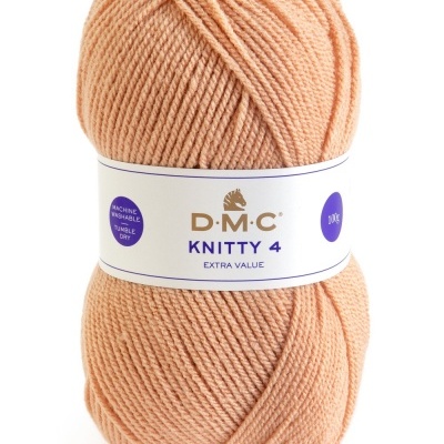 Novelo de lã cor de pêssego D.M.C KNITTY 4 EXTRA VALUE
