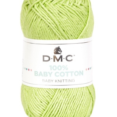 Novelo de fio verde claro 100% algodão para bebé marca D.M.C.