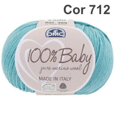 Novelo de fio DMC 100% Baby azul turquesa