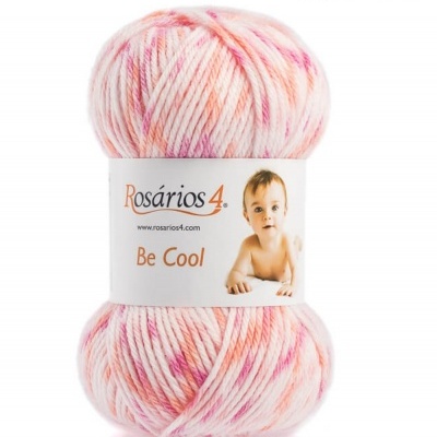 Novelo de lã Rosários 4 Be Cool cor 76 com imagem de bebé na etiqueta
