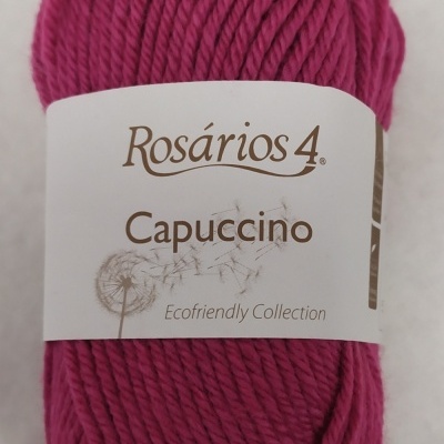 Novelo de lã rosa escura Rosários 4 Capuccino Cor 12