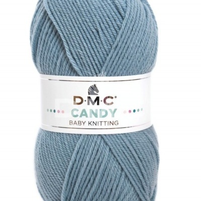 Novelo azul claro de lã DMC Candy Baby Knitting Cor 477