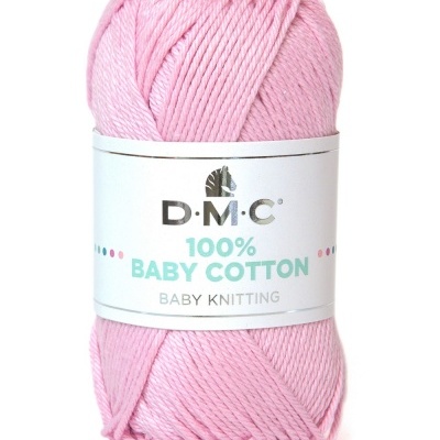 Novelo de lã rosa claro D.M.C 100% Baby Cotton Cor 760