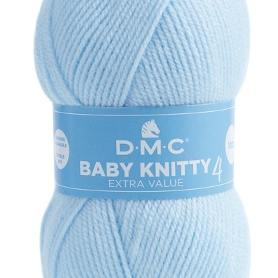 Novelo de lã azul claro DMC BABY KNITTY 4