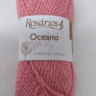 Novelo de lã cor-de-rosa Rosários 4 Oceano Cor 3