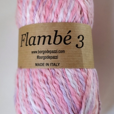 Novelo de lã multicolorida cor 54 com rótulo Flambé 3