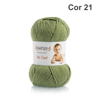 Skein de lã verde claro Rosários 4 Be Cool Cor 21