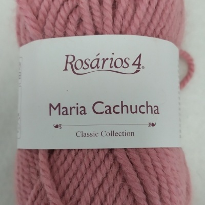 Novelo de lã rosa da Rosários 4 com etiqueta branca e texto 'Cor 3'.