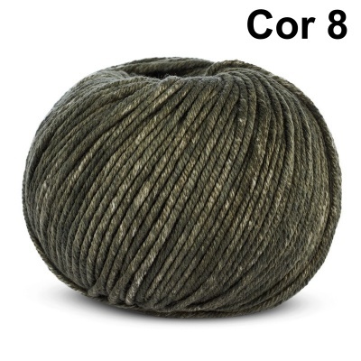 Bola de fio grosso cinza escura Cor 8