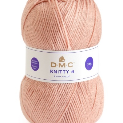 Novelo de lã rosa claro D.M.C Knitty 4 cor 614