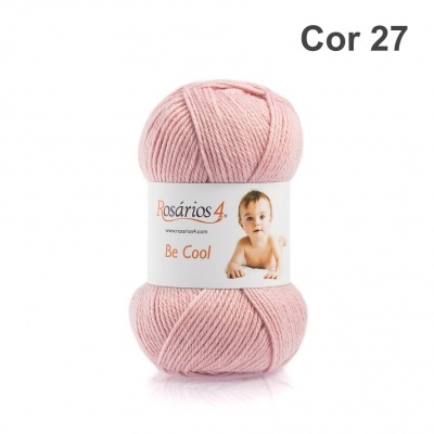 Novelo de lã cor de rosa claro Rosários4 Be Cool Cor 27