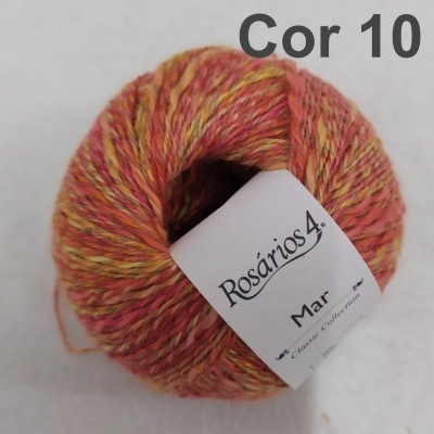 Novelo multicolor de fio de lã Rosários 4 Cor 10