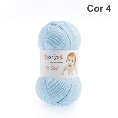 Novelo de lã azul clara Rosários 4 Be Cool Cor 4