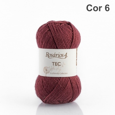 Novelo vinho de lã Rosários 4 TEC Cor 6