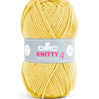 Novelo de lã amarelo claro DMC KNITTY 4 Extra Value cor 957