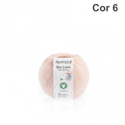 Rolo de lã rosa claro Rosários 4 Bio Love Kids Collection Cor 6