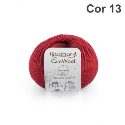 Novelo de lã vermelha Rosários4 Cor 13