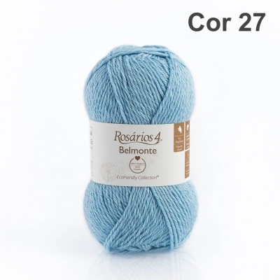 Novelo de lã azul claro Rosários 4 Belmonte Cor 27